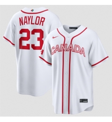 Men Canada Baseball  Bo Naylor White 2026 World Baseball Classic Home Stadium Stitched Jersey