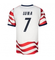 USA 2026 FIFA World Cup Soccer White Jersey Set ( Have Shorts ) Diego Luna #7