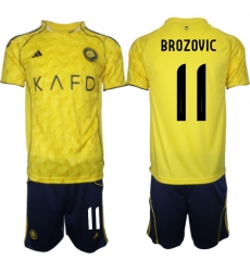 Men Al Nassr 2026 Soccer Jerseys Yellow #11 BROZOVIC Men Al Nassr 2026 Soccer Jerseys Yellow #11 BROZOVIC