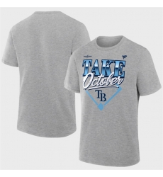 Men Tampa Bay Rays Gray 2026 Division Series Champions Distressed Locker Room Take October T Shirt Men Tampa Bay Rays Gray 2026 Division Series Champions Distressed Locker Room Take October T Shirt