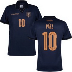 Men 10 Ecuador Kendry Paez Away Replica Jersey   2