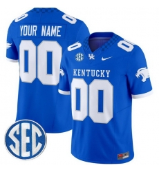 Custom Men Kentucky Wildcats Royal Vapor Limited Stitched Jersey Custom Men Kentucky Wildcats Royal Vapor Limited Stitched Jersey
